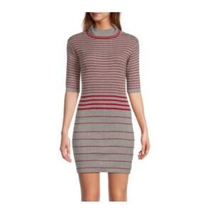 AREA STARS Striped Knit Bodycon Dress - Size Large - NWOT